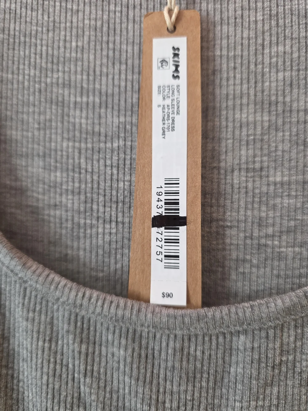 Long Sleeve Scoop Neck Maxi Dress in Gray - Picture 5 of 7